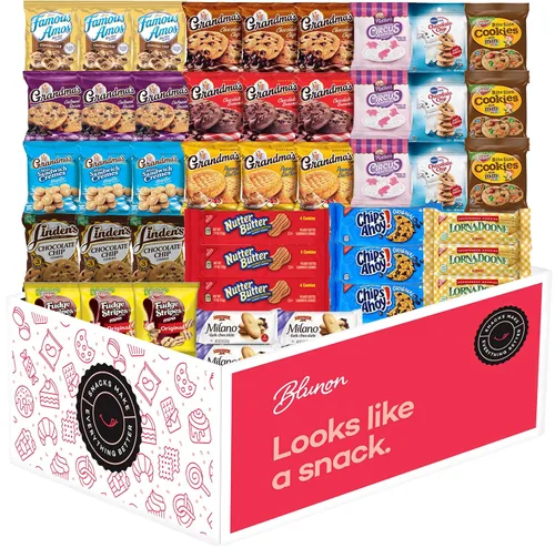 Vista 2 de Paquete Variado de Galletas Envueltas Individualmente - Surtido a Granel de Galletas Paquete de Cuidado Muestrador Caja de Regalo (45 Unidades)