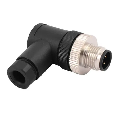 Vista 12 de Elecbee M12 4-Pin A-Coded Hembra Conector de la prenda impermeable IP67 de la terminación de la junta de tornillo de ángulo recto no blindado