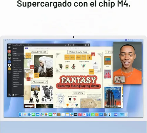 Vista 4 de Apple Computadora de escritorio todo en uno iMac 2024 con chip M4 con CPU de 8 núcleos, GPU de 8 núcleos: diseñada para Apple Intelligence, memoria