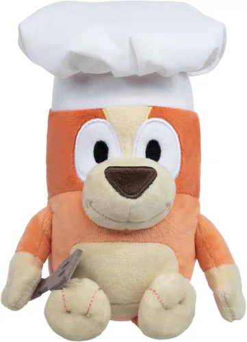 Vista 4 de Bluey Friends - Peluche de juguete suave Chef Bingo con gorro de chef y espátula
