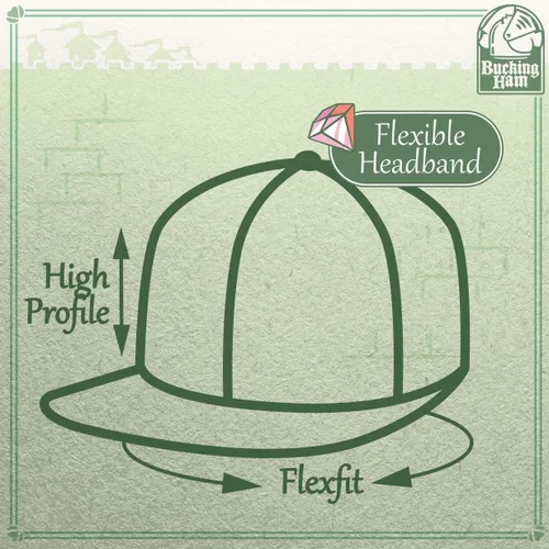 Vista 5 de Sombrero ajustado personalizado Flexfit 6210 con visera plana estructurada, personaliza tu diseño aquí - CP06