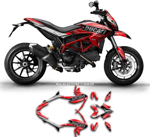 Vista 25 de Kit de adhesivos personalizados para Hypermotard Hyperstrada 821 2013 2014 2015 2016, DCTHYMS1318003-KO