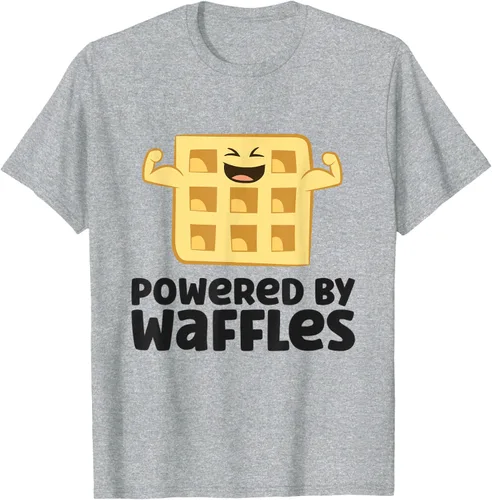 Vista 52 de Camiseta de gofres para el desayuno con diseño de gofres, Blanco, S