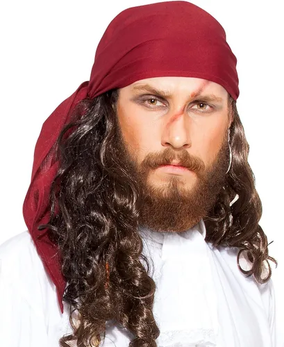 Vista 7 de ThePirateDressing Pirate Medieval Renaissance Halloween Costume Linen Triangle Bandana