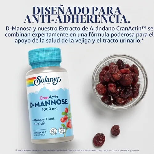 Vista 3 de Parent - Solaray D-Mannose con CranActin extracto de arándano 1000mg w/VIT C