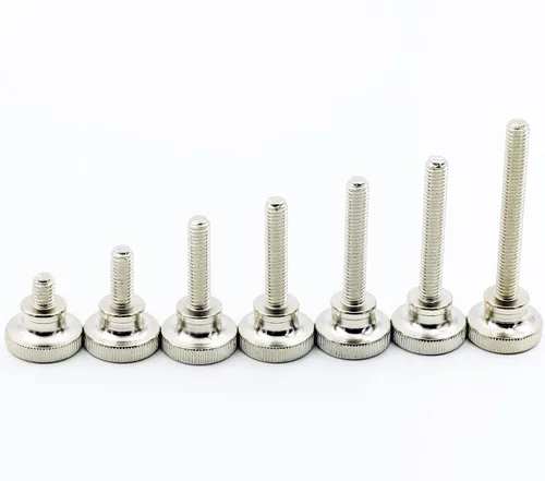 Vista 4 de 10 tornillos moleteados de acero inoxidable M4x6mm
