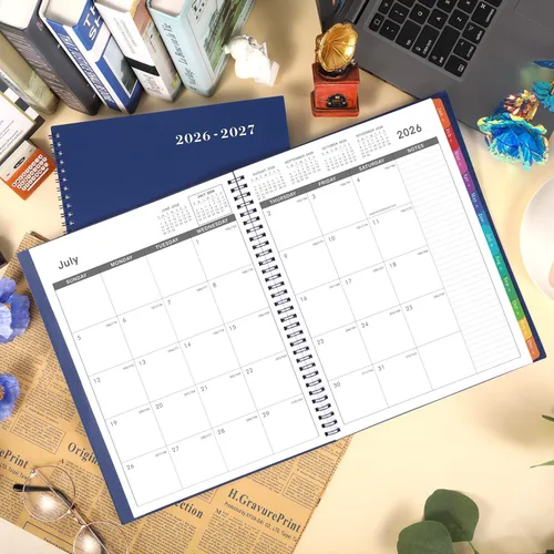 Vista 2 de Agenda mensual 2026 – Agenda 2026, enero 2026 – diciembre 2026, 9 x 11 pulgadas, agenda mensual 2026, calendario 2026 con encuadernación en espiral