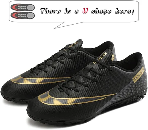 Vista 2 de WINGFAI Zapatos de fútbol para hombre para interiores y exteriores cómodos zapatos de fútbol profesionales para jóvenes zapatos de entrenamiento