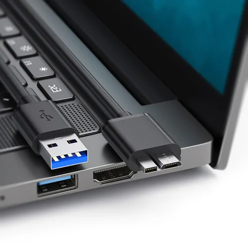 Vista 6 de Pocxwa - Cable de disco duro micro USB 3.0, tipo A macho a cable micro B de 3.3 pies Sincronización de datos de alta velocidad de 5 Gbps