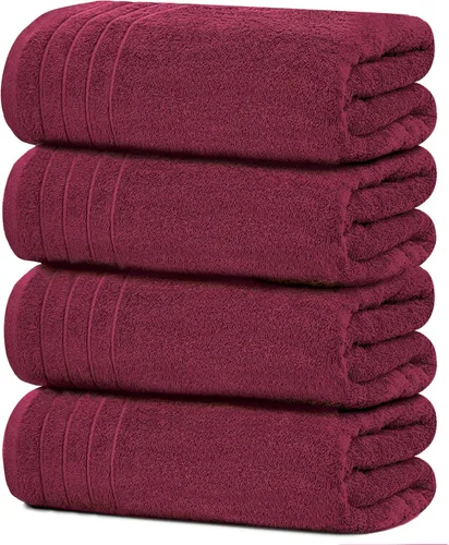 Vista 8 de Tens Towels Paquete de 4 toallas de baño extra grandes de 30 x 60 pulgadas, 100% algodón, más grandes y ligeras, más rápidas de secar, súper suaves