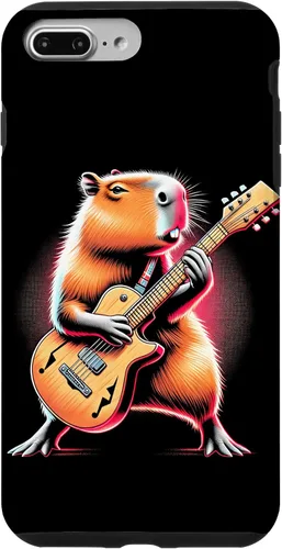 Vista 12 de iPhone 16 Capybara Playing Guitar Like A Rocker Guitarist Rock'n Roll Case