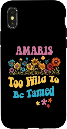 Vista 4 de Funda con nombre de AMARIS para iPhone 14 AMARIS con nombre de flores silvestres para niñas