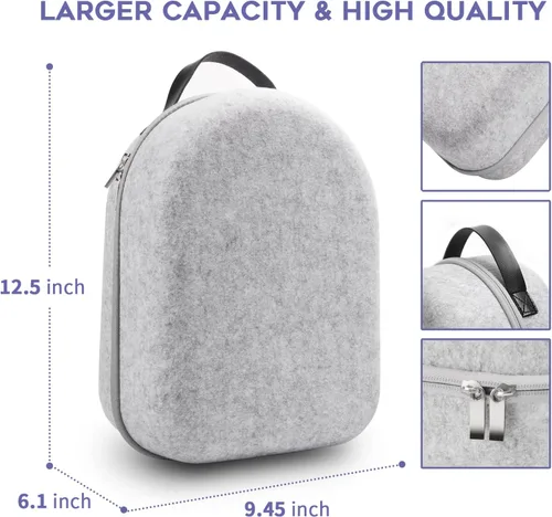 Vista 3 de DESTEK Funda de transporte para Oculus Quest 2 funda rígida de gran espacio compatible con Quest 2 Accessories VR auriculares con correa Elite