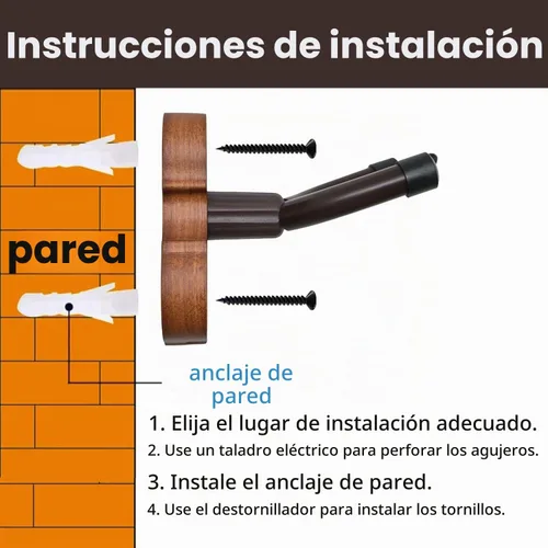 Vista 7 de BestSounds - Soporte de pared para violín con gancho para arco Home & Studio, soporte para violín de palisandro (palisandro MA-R5)