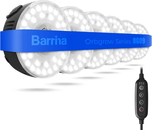 Vista 11 de Barrina Orbgrow OG09 Puck - Luz LED de crecimiento, 5000 K 9 W (equivalente a 135 vatios), luces de plantas para plantas de interior de espectro