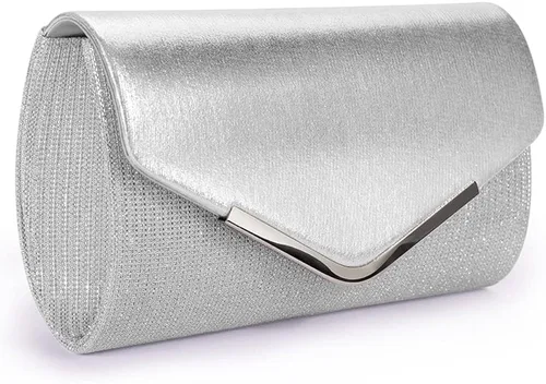 Vista 2 de ERIJUNOR Bolso de mano para mujer, clásico sobre de noche, brillante, fiesta de novia, baile de graduación, bolso cruzado