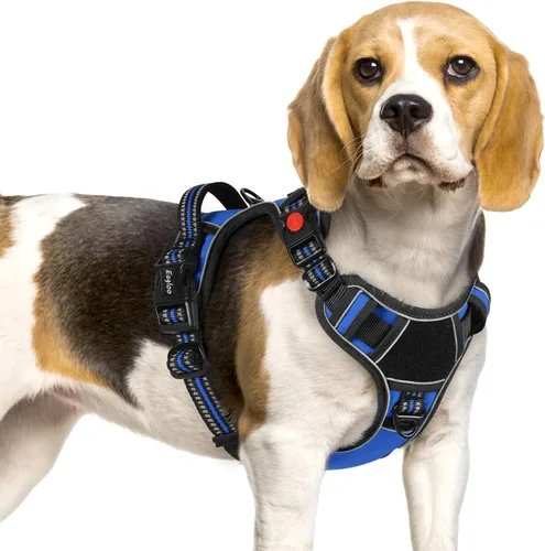 Vista 20 de Eagloo Arnés para perro de tamaño pequeño, fácil de llevar con 3 hebillas, arnés ajustable sin tirones para mascotas con sistema MOLLE, chaleco