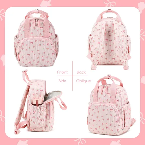 Vista 8 de Bluboon Mochila para niñas y niños de 2 a 4 años, lindas mochilas preescolares de 12 pulgadas, bolsas de guardería para niños, viajes escolares