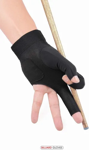Vista 3 de Guante de piscina de secado rápido para hombres y mujeres, para billar, mano izquierda, ideal para Snooker Cue Shooters Carom Sports