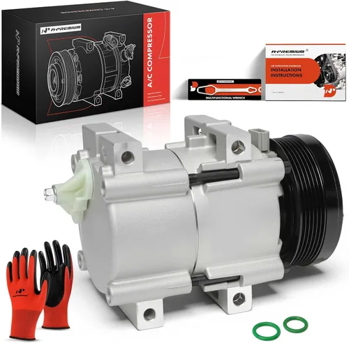Vista 10 de A-Premium Compresor de CA con embrague compatible con Ford Explorer 1996-2001, Mustang 1994-1995 2005-2006, Aerostar, Thunderbird & Mercury Cougar