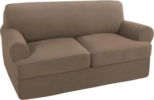 Vista 79 de Turquoize Funda para sillón con cojín en forma de T para sala de estar, funda elástica para sofá, funda suave para sillón, fundas de muebles