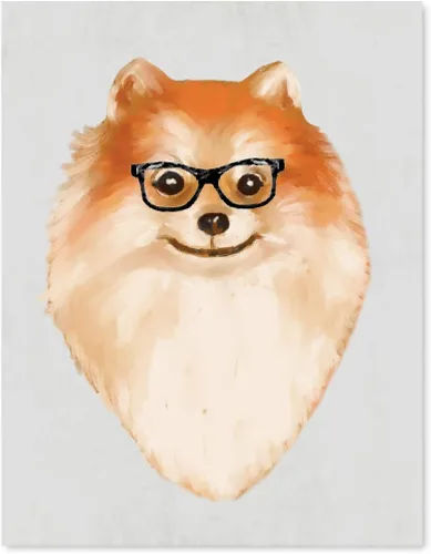 Vista 133 de Andaz Press Póster impreso para pared de perro, 8.5 x 11 pulgadas, Bulldog inglés con gafas negras, 1 paquete, regalo de cumpleaños de Navidad, sin
