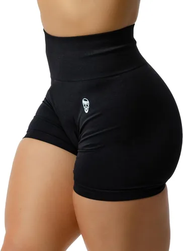Vista 4 de Gymreapers Infinity - Pantalones cortos de entrenamiento sin costuras de cintura alta para mujer, pantalones cortos atléticos para gimnasio, correr