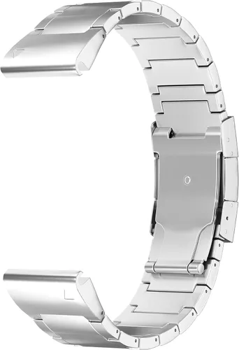 Vista 7 de LDFAS Fenix 8/7/6 Pro/5 Plus - Correa de reloj de 0.866 pulgadas de metal de titanio de liberación rápida de fácil ajuste con cierre de botón doble