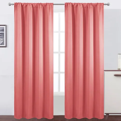 Vista 54 de LEMOMO Cortinas opacas de 42 x 54 pulgadas, juego de 2 paneles de cortinas con aislamiento térmico para oscurecer la habitación