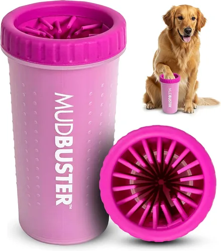 Vista 27 de Dexas MudBuster Limpiador Portátil de Patas de Perro - Calidad Premium, Azul, Tamaño Pequeño para Suministros y Accesorios para Mascotas