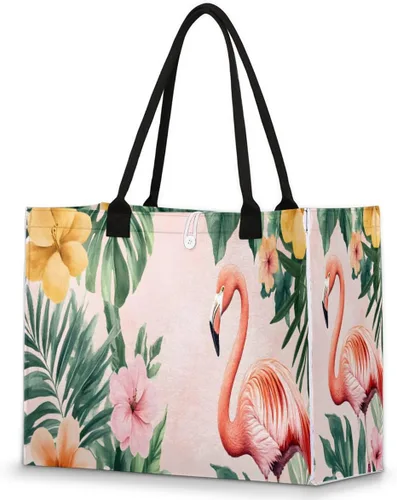 Vista 31 de Pardick Bolsa de mano reutilizable para mujer, bolsa de viaje, trabajo, compras, piscina y playa, A-04, Mediana