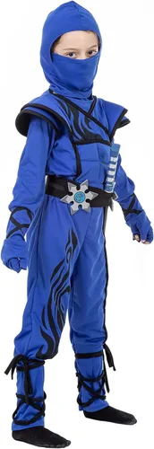 Vista 5 de Disfraz de ninja para niños con accesorios para niños, disfraces de Halloween, cumpleaños, juego de rol