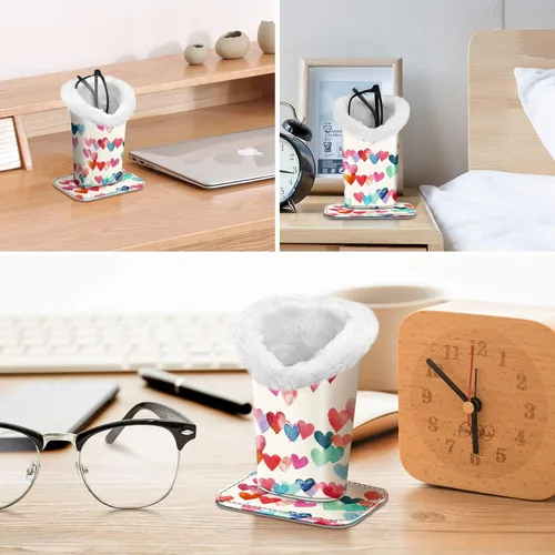 Vista 165 de Fintie Soporte para anteojos forrado de felpa con base magnética, estuche de cuero vegano prémium para lentes