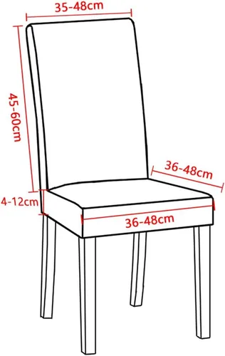 Vista 5 de Fundas para sillas de comedor, de terciopelo, elásticas, para sillas de comedor, 2 unidades, color beige
