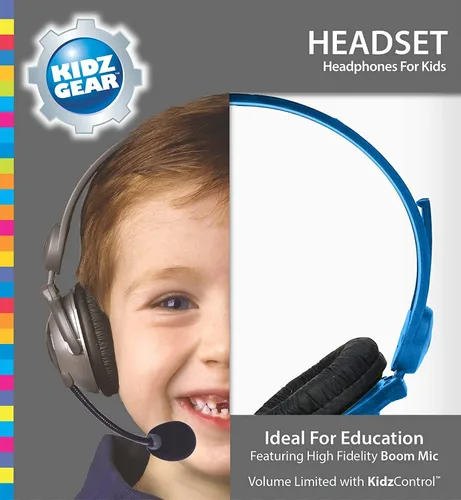 Vista 2 de Auriculares de lujo con micrófono Boom - Azul