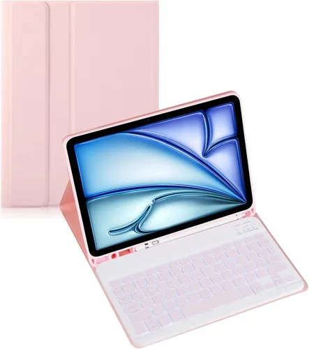 Vista 27 de Funda de teclado para tableta Android Samsung Galaxy Tab A9 de 8.7 pulgadas SM-X110/X115/X117 Cubierta trasera a prueba de golpes Funda de Negro