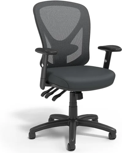 Vista 9 de Staples Silla de trabajo ergonómica de malla, soporte lumbar, color negro