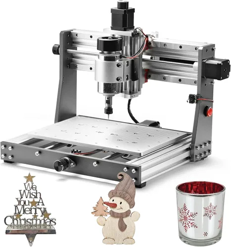 Vista 7 de Genmitsu CNC 3018-PRO Kit de fresadora GRBL Control de 3 ejes de plástico acrílico PCB de PVC para tallar madera, máquina de grabado con controlador