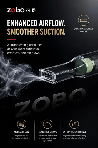 Vista 6 de ZOBO Filtros de cigarrillos desechables, 10 capas microporosas multifiltrantes para reducir las manchas de alquitrán y humo (100 por paquete) diseño