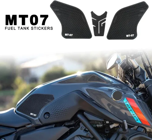 Vista 2 de Protector Stickers Fuel Tank Pad for Ya&maha MT 07 Mt07 MT-07 2021 - Motorcycle Tank Pads Protector Knee Grip Traction Pad