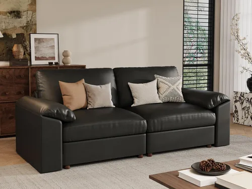 Vista 30 de EASE MOOSE Sofá modular seccional, sofá en forma de U para sala de estar Beige