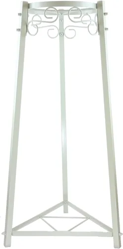 Vista 2 de Soporte de metal para suelo de 2 escalones, metal de 32 pulgadas, verde