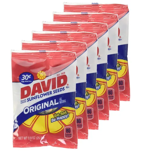Vista 5 de David Semillas de girasol original 30 cents bolsas de 36 ct/0.9 oz