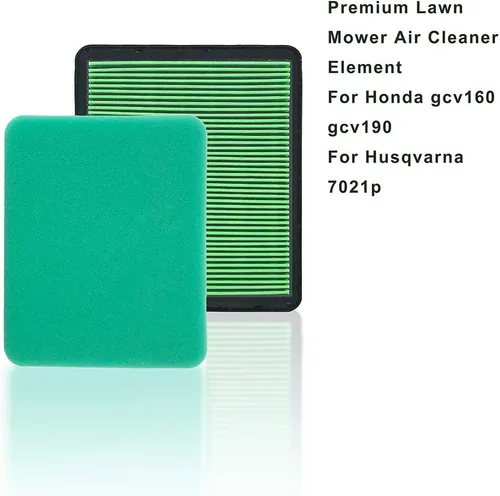 Vista 5 de Filtro de aire GCV160 + prefiltro, compatible con Honda Engine GC160 GC190 GCV190 GX100 17211-zl8-023, reemplaza el limpiador de aire plano