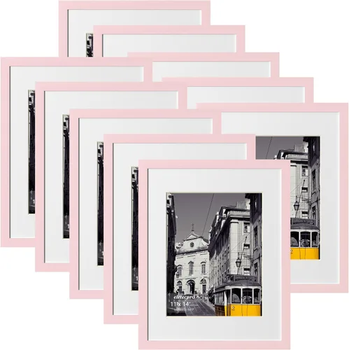 Vista 104 de eletecpro Juego de 5 marcos de fotos de 8 x 10 pulgadas, collage de fotos, decoración de pared, fotos de 5 x 7 con paspartú o de 8 x 10 pulgadas sin