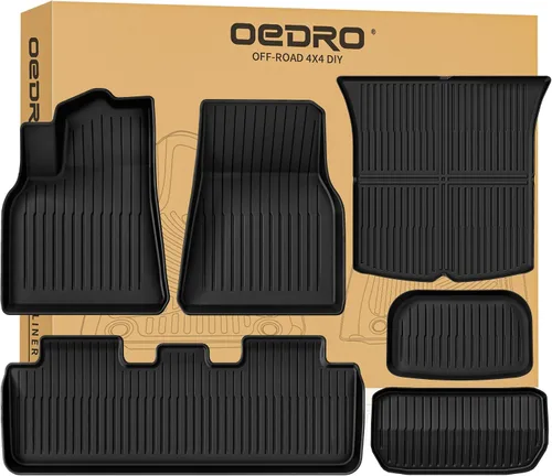 Vista 9 de OEDRO Alfombrillas para Tesla Modelo Y Juniper 2025 2026 5 plazas