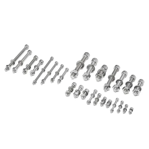Vista 5 de 365PCS M5 M6 M8 M10 Surtido de pernos métricos para maquinaria de precisión Tornillos de cabeza cilíndrica de acero inoxidable 304, tuercas