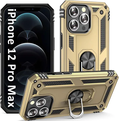 Vista 17 de ADDIT i Phone 12 Mini - Funda para iPhone 12 Mini, con anillo de soporte, soporte ajustable, grado militar, protección resistente, a prueba