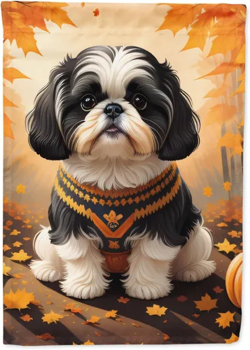 Vista 59 de Caroline's Treasures DAC1001GF Affenpinscher - Bandera decorativa para jardín de otoño, decoración para patio exterior, patio, parterres