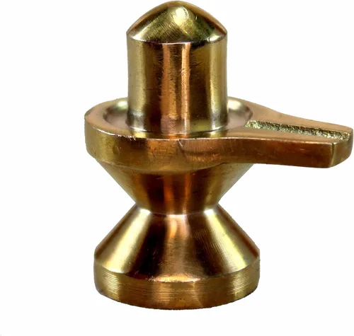 Vista 8 de eSplanade Latón Shiva Lingam Ídolo Murti (2,5 pulgadas)